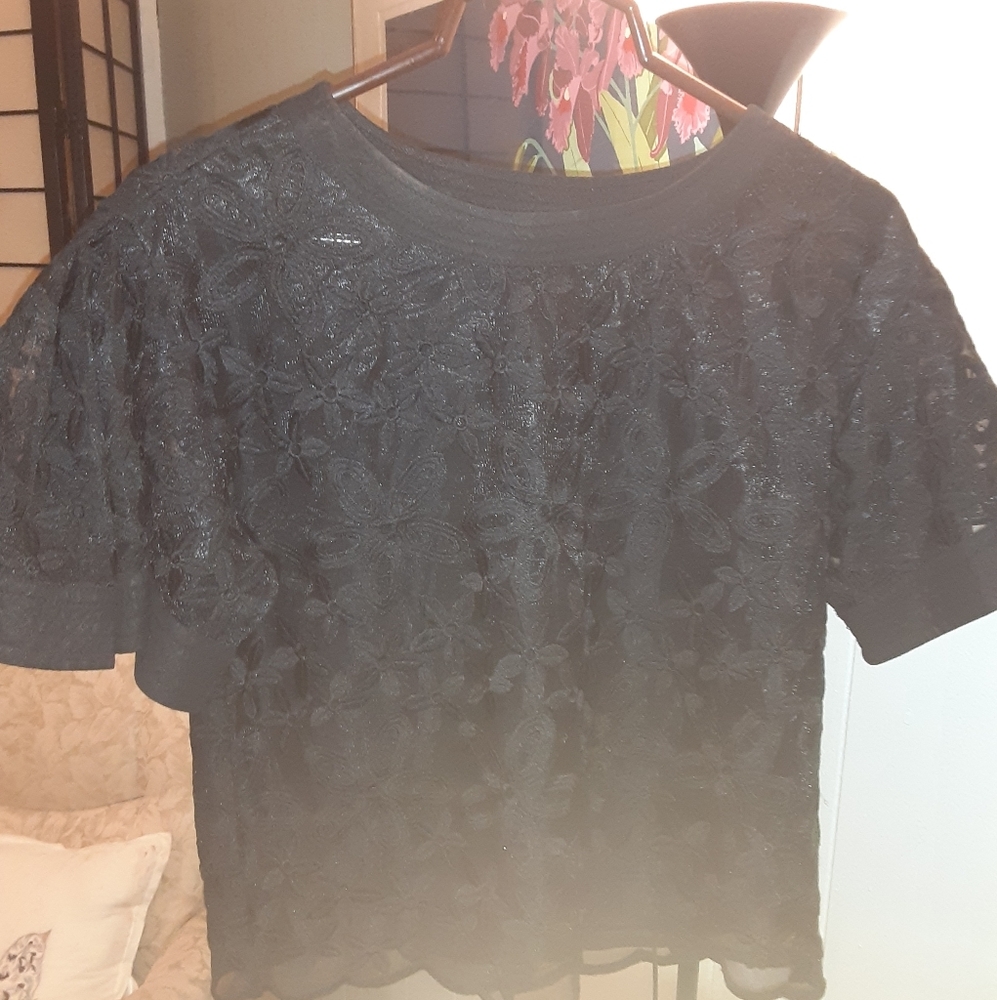 Ina black lace top